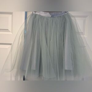 Elegant Gray Tulle Skirt